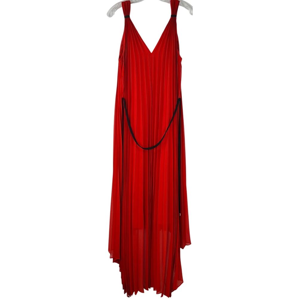 Ted Baker London Women Maleeta High/Low Red Dress Sleeveless Formal Flowy Size 4 - Picture 3 of 16